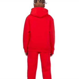 Haute qualité enfants Jogging survêtements pull à capuche et pantalons de survêtement pour les entraînements d'hiver motif solide en gros - Product Image 2