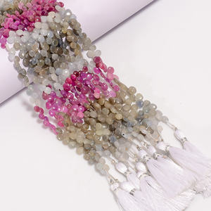 Cuentas de zafiro, cuentas lisas con forma de corazón de zafiro múltiple, cuentas de piedras preciosas de zafiro múltiple, cuentas de zafiro múltiple para la fabricación de joyas - Product Image 3