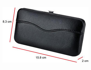 Étui de rangement pour pinces à épiler en cuir PU fait main, respirant, multi-poches, étui de voyage vide pour extensions de cils, noir, durable, outil - Product Image 2