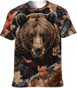 เสื้อยืดลายสัตว์สำหรับผู้ชายเสื้อยืดลำลองแขนสั้นสำหรับกลางแจ้ง - Product Image 2