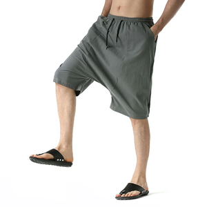 Pantalones Cortos Deportivos de Algodón 100% de Alta Calidad al por Mayor, Ecológicos, Transpirables, con Entrepierna Caída para Hombre, Impresión de Logotipo Personalizado - Product Image 3