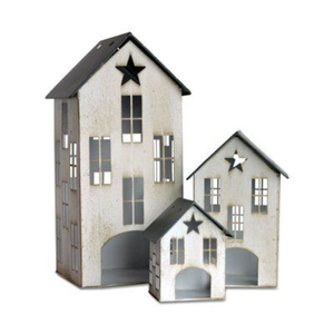 Casa Navideña Vintage de Hierro Galvanizado Oscuro, 100 Piezas, Decoración Ecológica Personalizable para el Hogar, Festividades - Product Image 2