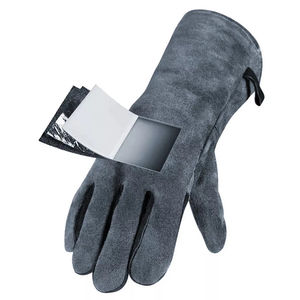 Gants de soudage en cuir de vachette à doigts complets tendance personnalisés poignées confortables robustes gants de soudage de protection - Product Image 6