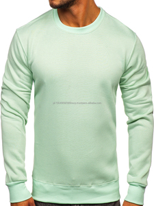 Cols et garnitures en tricot côtelé personnalisé 100% coton sweat-shirt en coton gris col rond vêtements de rue sweat à capuche uni et vierge sweat-shirt pour hommes - Product Image 4