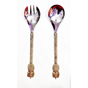 ชุดเสิร์ฟสลัดสแตนเลสพร้อมดีไซน์สับปะรดสำหรับบ้านโรงแรมชุดเสิร์ฟสลัด - Product Image 4