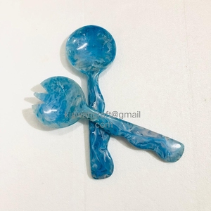 Design Home & Hotel Restaurant Party Table Serving Use Salad Server <b>Set</b> with Attractive <b>Beads</b> Handle Spoon <b>Set</b> - Product Image 2