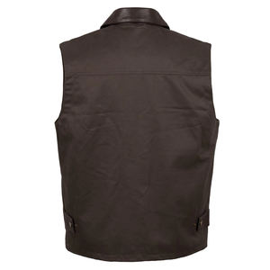 2025 Customized High Quality Embroidery Motorbike Leather Vest <b>Biker</b> Leather Vests Fashion Wear Men Stylish Leather <b>Biker</b> Vest - Product Image 2
