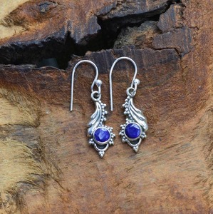Boho Style 925 argent Sterling saphir pierres précieuses boucles d'oreilles bijoux à la main boucles d'oreilles en argent bijoux pour femmes cadeau de mariage - Product Image 3