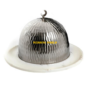 Pot de bonbons en acrylique de table avec plateau en nacre Serveur de noix fait main de haute qualité Pot de fruits secs en gros élégant classique - Product Image 6