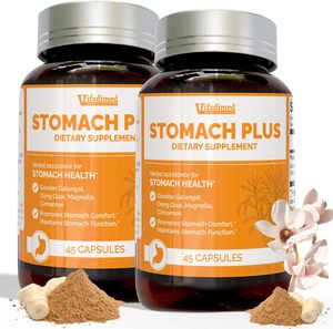 Complément alimentaire pour la santé de l'estomac et du côlon chez l'adulte, soutien gastro-intestinal pour hommes et femmes, 45 capsules - Product Image 2
