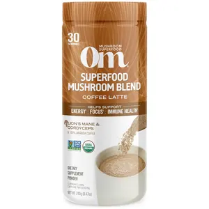 OEM Om fungo Superfood caffè Latte miscela di funghi in polvere organico caffè istantaneo Reishi Cordyceps Ganoderma a base di erbe