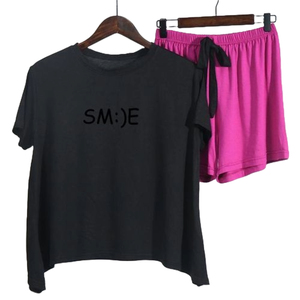 Pajamas <b>Women's</b> Summer Cotton Light Weight Short Sleeve Shorts <b>Trousers</b> 2 Piece Set European Style Housewear <b>Women's</b> Sleepwear - Product Image 6