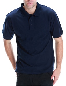 Haute qualité hommes à manches courtes 100% coton Piqué tissus 180gsm OEM Bangladesh usine polos à la mode - Product Image 3