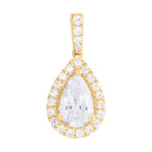 Colgante de Diseño con Diamantes Redondos y en Forma de Pera para Mujer - Product Image 3