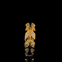 Vala Brothers Anneau segmenté torsadé à charnière en or massif 18K pour femme, style ethnique, piercing clicker pour hélix et daith, avec diamant de laboratoire