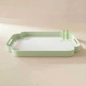 Plateau de service rond en bambou laqué de haute qualité, écologique, imprimé sur mesure, style bohème, pour cadeaux, décoratif, en provenance du Vietnam - Product Image 5