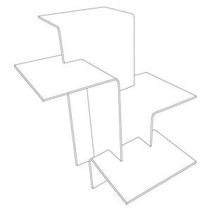 Organisez vos écrans sans effort avec un support en acrylique Step Wise à 4 niveaux présentant le style des articles et maximisant la visibilité - Product Image 4