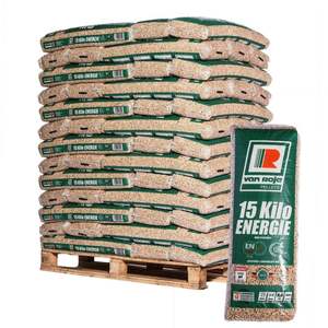 Granulés de bois de chêne de qualité supérieure 6 mm Briquettes de bois de chauffage Variété de bois de pin et de hêtre Sacs de 15 kg à vendre - Product Image 1