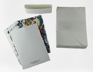 Juego de Papelería Escolar, Tarjetas Impresas en Offset sobre Papel Hecho a Mano, con Aspecto Pintado a Mano con Acuarelas, Verdaderamente Ecológico - Product Image 2