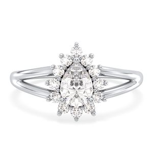 REYES Original 925 Anillos de Compromiso de plata esterlina hechos a mano 1,03 quilates corte pera Moissanite exquisita joyería de aniversario - Product Image 5