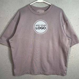 AIRism, camiseta de gran tamaño Unisex para hombres y mujeres, camisetas de verano de media manga de algodón con timbre, Camisetas básicas informales holgadas con cuello redondo - Product Image 3