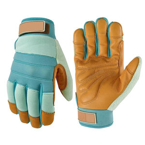 Guantes DE TRABAJO traseros fluorescentes de cuero dividido de piel de vaca resistente canadiense Guantes de protección de seguridad cómodos Rigger - Product Image 1