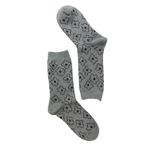 Chaussettes pour femmes Design Flower Patterns Crew Chaussettes en coton doux et respirant pour filles Chaussures décontractées de tous les jours Style élégant Vente en gros - Product Image 4
