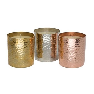 Porte-bougie chauffe-plat en métal poli or votif forme et taille personnalisées votive pour accessoires de décoration de mariage - Product Image 5