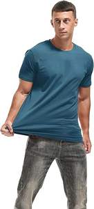 เสื้อยืดคอกลมแขนสั้นผู้ชายคุณภาพสูงสไตล์วินเทจลายตกปลา - Product Image 5
