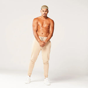 Pantalons de survêtement de fitness coupe ajustée style sport pour hommes vente en gros de pantalons de survêtement noirs pantalons de survêtement grande taille en tissu pour hommes - Product Image 2