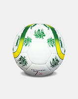 Ballons de football professionnels d'entraînement en gros pour l'extérieur, jaunes et verts, cousus à la main par des experts, marque Uniswift/OEM, MOQ 10 pièces