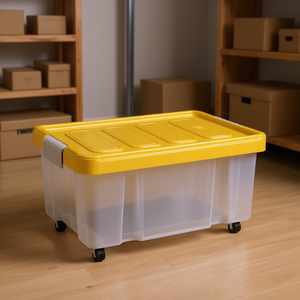 Tontarelli 43Lt Puzzle Box Conteneur jaune avec roulettes Sac avec poulie 8035636ABV - Product Image 3