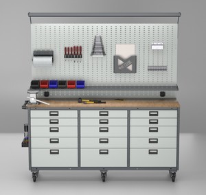 Gabinete de Herramientas Modular de Sobremesa, Banco de Trabajo de Alta Calidad para Taller, Recubrimiento Electrostático en Polvo, Multiusos, OEM - Product Image 1