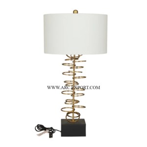 Lampu meja desain antik lampu lantai kuningan logam kualitas mewah pencahayaan ukuran besar lampu meja kamar tidur rumah dan ruang tamu