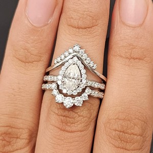 Bague en argent sterling 925 taille émeraude, diamant moissanite vvs, bague de fiançailles, diamant de clarté vvs, alliances pour femmes - Product Image 4