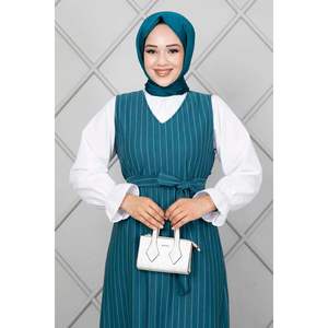 Ensemble Gilet Hijab Rayé Col V Essence - Product Image 1