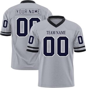 Camisetas de Fútbol Americano Personalizadas con Logotipo, Nombre y Número del Equipo, de Malla de Poliéster Transpirable, de Secado Rápido y Antibacterianas, con Franjas en las Mangas - Product Image 3