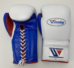 Gants de boxe de compétition haut de gamme à lacets en cuir de vachette véritable pour entraînement professionnel, usage adulte, personnalisables OEM 8 oz - Product Image 6