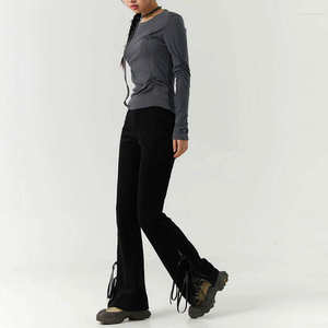 กางเกงวอร์มขาบานสำหรับผู้หญิงขายส่ง |   กางเกงวอร์มทรงตรงคุณภาพสูงใส่สบายสำหรับฤดูหนาว ไซส์ XL - Product Image 5