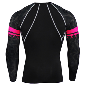 Camisa de compresión de manga larga personalizada OEM para hombre BJJ MMA Rash guards Rash Guard para BJJ Rash Guard MMA Workout Gym wear - Product Image 2