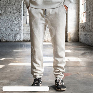 Pantalons de survêtement pour hommes de haute qualité Logo personnalisé coton Streetwear pantalons de survêtement poches décontracté motif droit léger plat uni - Product Image 6