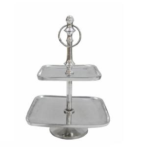 Diseño martillado Mesa de metal de acero inoxidable Soporte de pastel de metal decorativo Soporte de exhibición de postre de Calidad exclusiva - Product Image 6