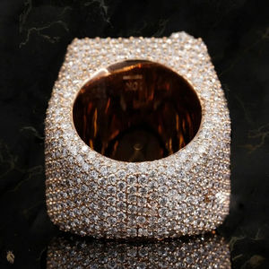 Attractive Personalized Trendy Luxury Custom Hip Hop <b>Ice</b> Out VVS Lab Grown Diamond silver 925 jewelry Number Letter <b>Ring</b> - Product Image 3