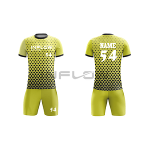 Camiseta de fútbol transpirable con logotipo personalizado, camiseta de fútbol de tela de poliéster 100%, camiseta de equipo, productos de secado rápido - Product Image 3