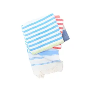 Indian Supplier of Premium Quality Elegant Design Recycled Cotton Fouta Beach Towels at Competitive Market Price..