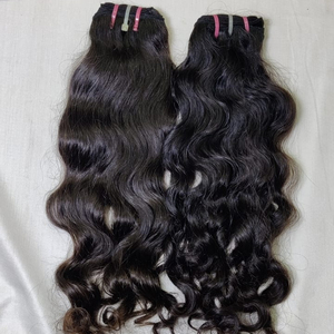 Paquete de cabello crudo de un solo donante indio Natural de 16 pulgadas de Jerry Product Extensiones de cabello de Trama humana de alta calidad Estilo de onda natural - Product Image 4