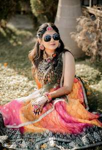 Bébé fleur bijoux mariée Haldi douche ensemble femmes Mehandi Designer rose Mehendi cérémonie Floral Gotta Patti Showerparty mariage - Product Image 4