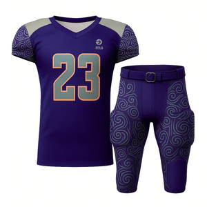 Conjunto de uniforme de fútbol americano personalizado Hombres Tackle Jersey y pantalones Transpirable acolchado Teamwear OEM Supply - Product Image 3