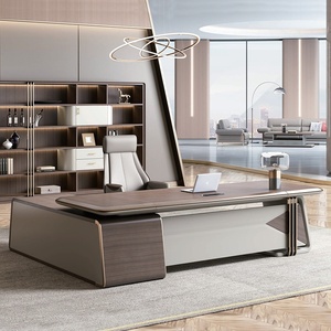 Modern Corner L Shaped Office Table <b>Large</b> Wooden Executive <b>Desk</b> Easy Assembly Business Workstation Manager <b>Desk</b> with Mobile Draw - Product Image 2