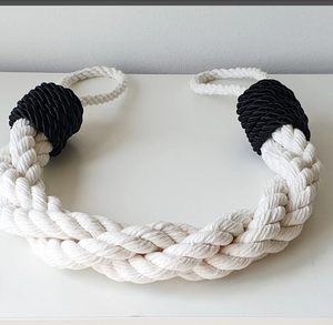 Cuerda de Algodón Trenzada Hecha a Mano de Primera Calidad, Estilo Grueso, Color Blanco - Cuerda Gruesa Trenzada de Yute - Decoración Náutica - Product Image 2
